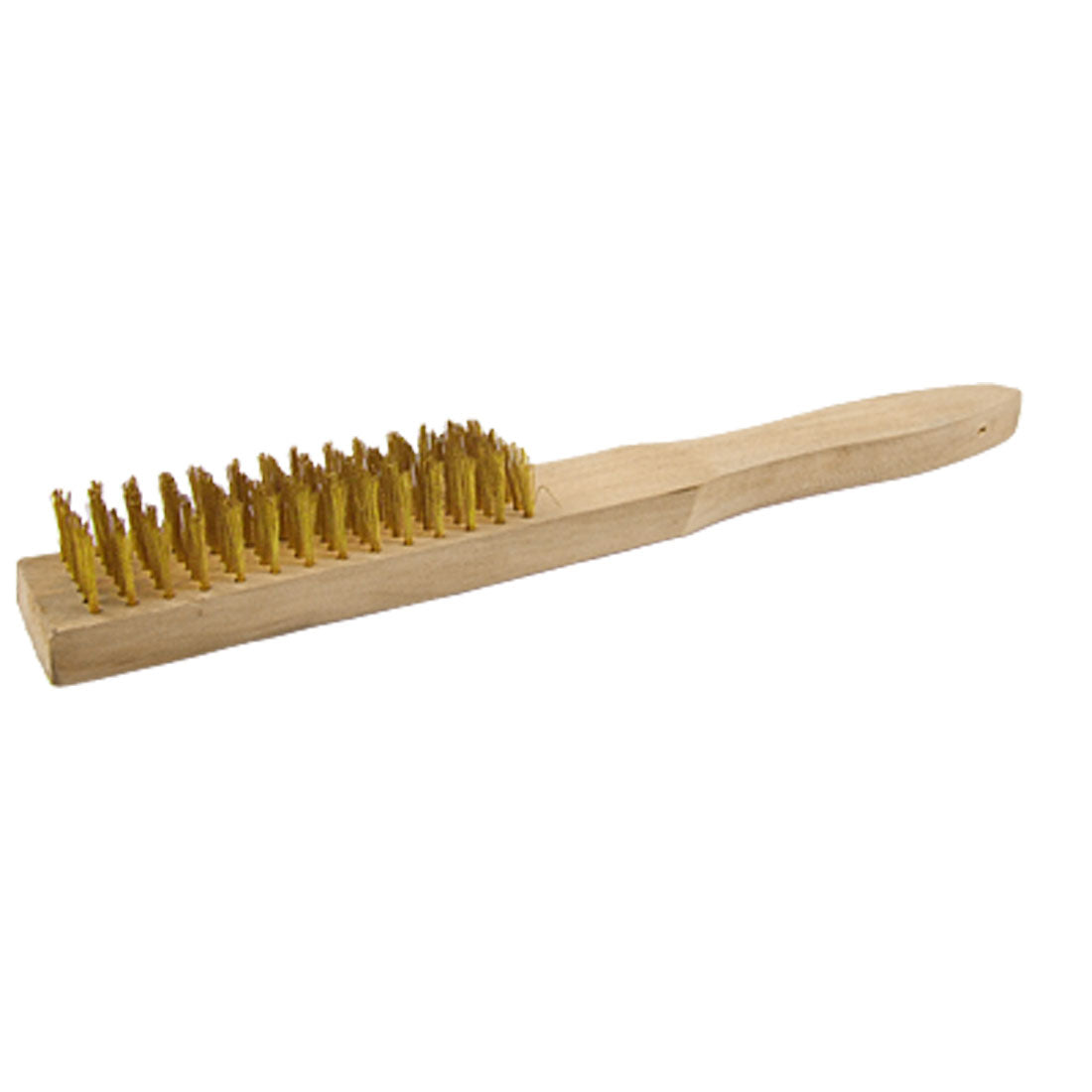 uxcell Uxcell Hardware 5.3" Length Wood Handle Brass Wire Brush Hand Tool