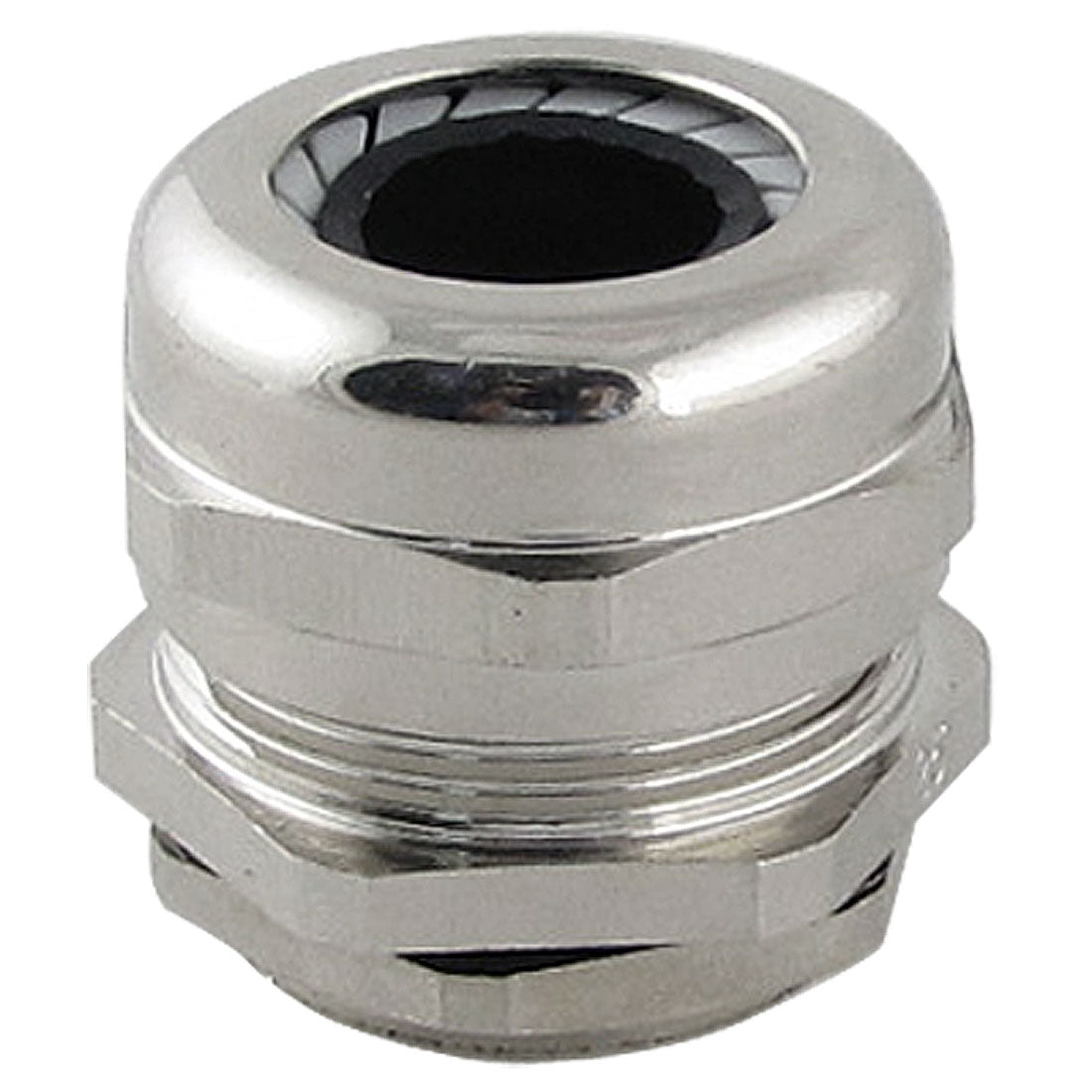 uxcell Uxcell Silver Tone Stainless Steel 10.0-14.0mm M25 Cable Gland with Locknut