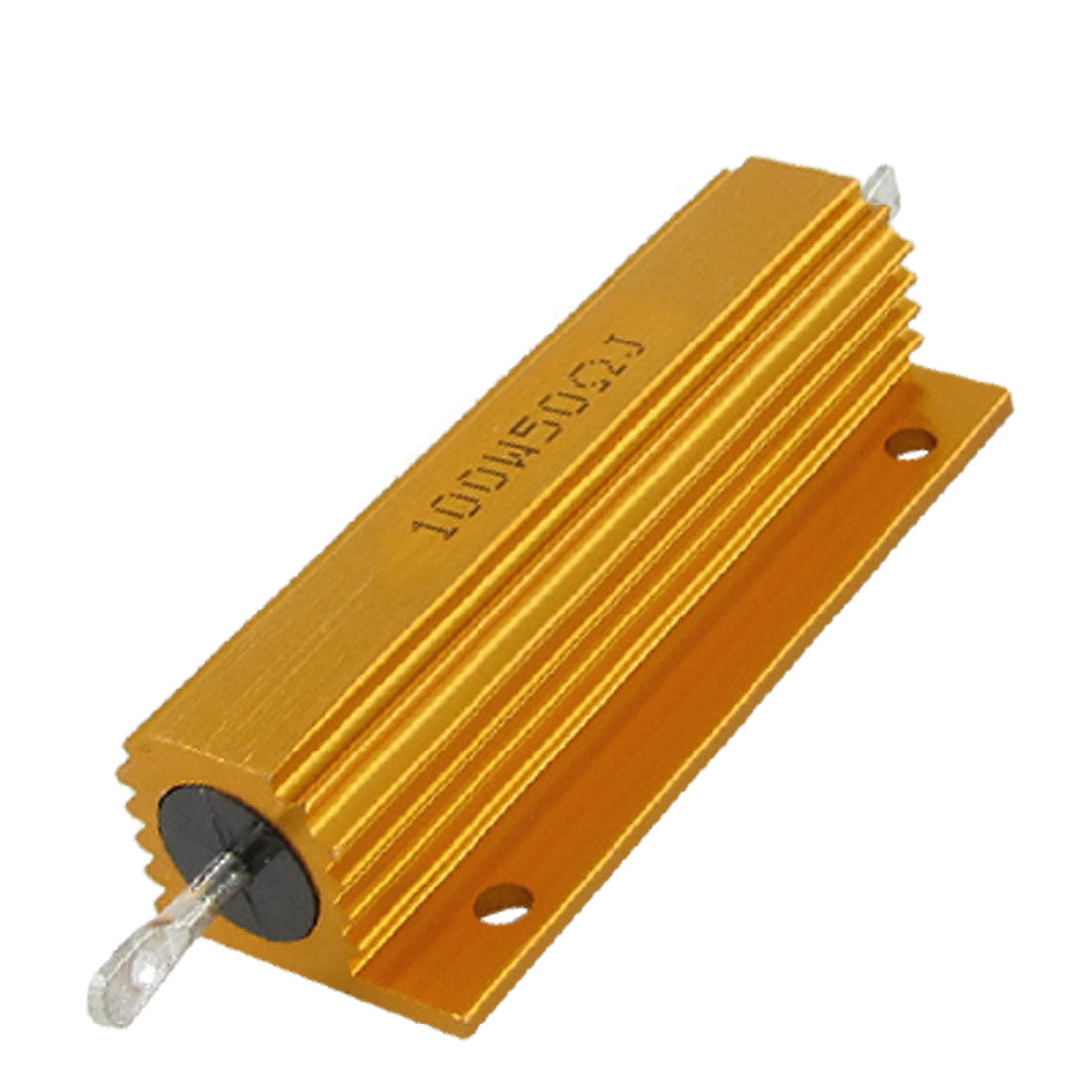 uxcell Uxcell 5% 100W 50 Ohm Resistance Aluminum Clad Resistors Gold Tone