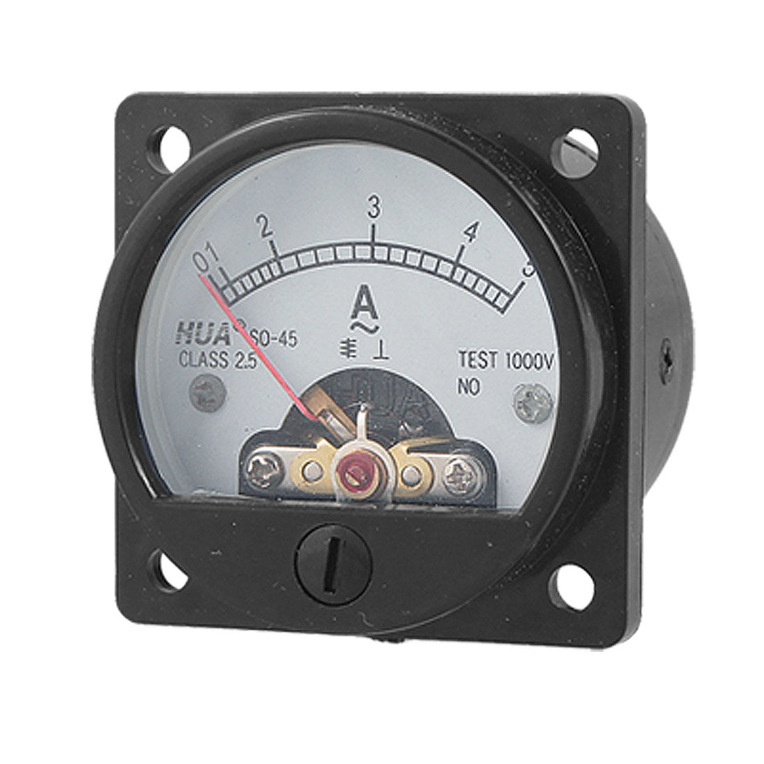 uxcell Uxcell Class 2.5 Accuracy AC 0-5A Round Analog Panel Meter Ammeter Black