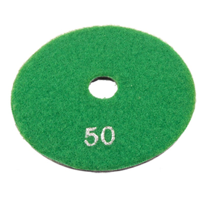 uxcell Uxcell 4" Granite Stone Concrete Wet Dry Diamond Polishing Pad 1/5" Thick 50 Grit