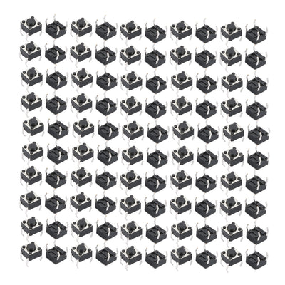 Harfington Uxcell 100 Pcs 6x6x4.5mm Panel PCB Momentary Tactile Tact Push Button Switch 4 Pin DIP
