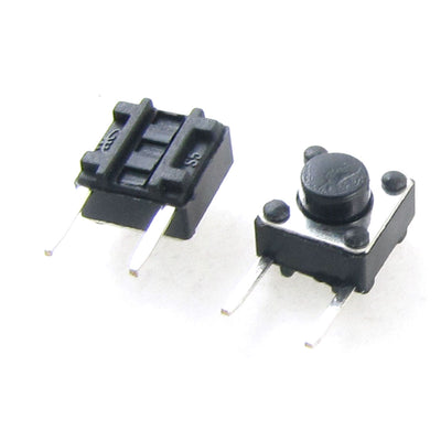 Harfington Uxcell 50 Pcs 6 x 6mm x 5mm Momentary Push Button Tactile Switch 2 Terminals DIP Through Hole