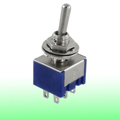 Harfington Uxcell 5pcs 3 Position 2P2T Self-locking DPDT ON-OFF-ON Miniature Mini Toggle Switch