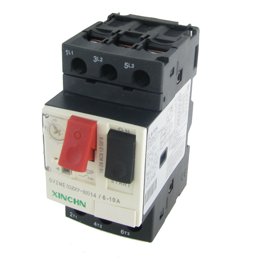 uxcell Uxcell 6-10A 3P Pole Thermal Magnetic Motor Protection Circuit Breaker MPCB