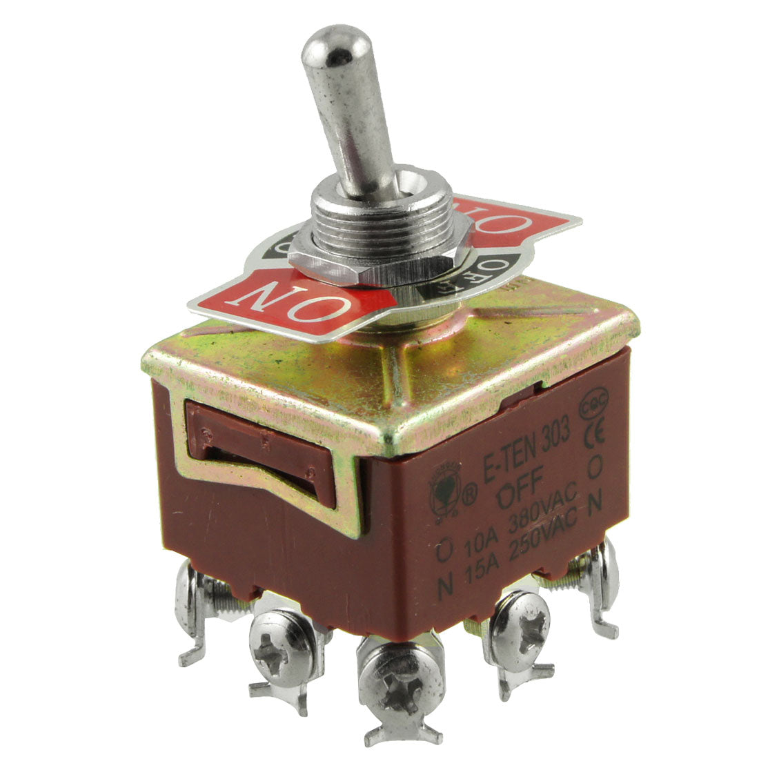 Uxcell a12031300ux0399 Toggle Switch, 3PDT On/Off/On 3 Postion 9 Screw ...