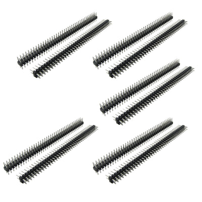 uxcell Uxcell 10 Pcs 2x40 Pin 2.0mm Pitch Double Row Straight Pin Headers Strip