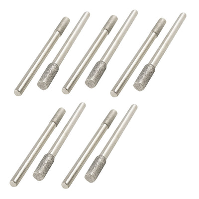 uxcell Uxcell 10 Pcs 3mm Shank 4mm Cylindrical Head Diamond Mounted Points