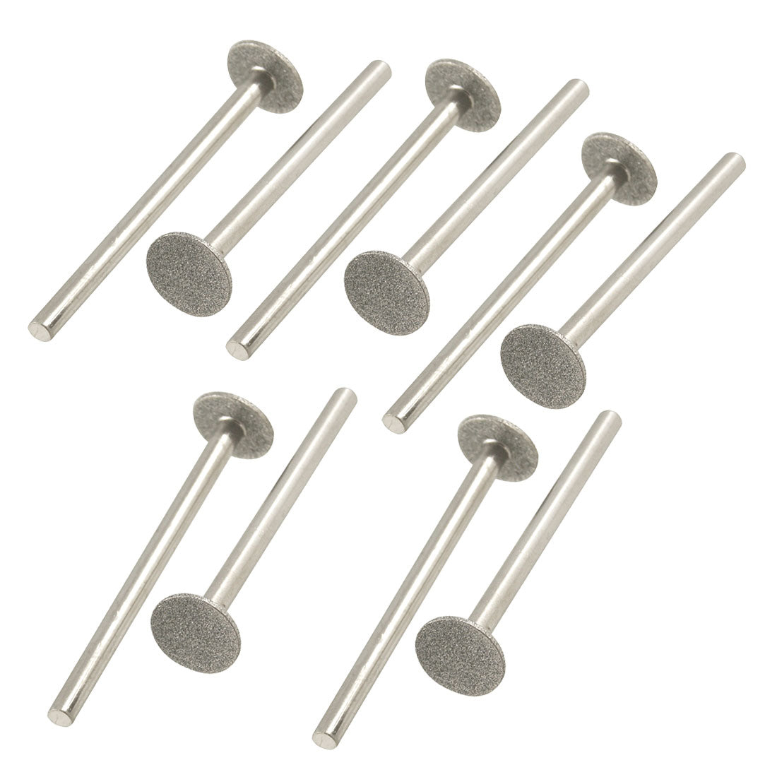 Uxcell 10 Pcs 0.8x8mm Round Flat Head T Shape Diamond Mounted Point ...
