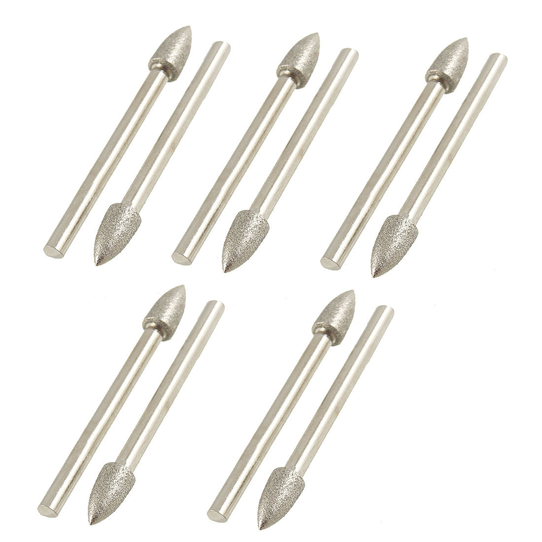 uxcell Uxcell 10 Pcs 5mm Taper Head Dia Grinding Bits Polisher Diamond Mounted Point
