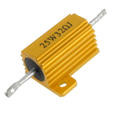 Harfington Uxcell Rose Gold Tone Aluminum Case 25W 5% 32 Ohm Resistors