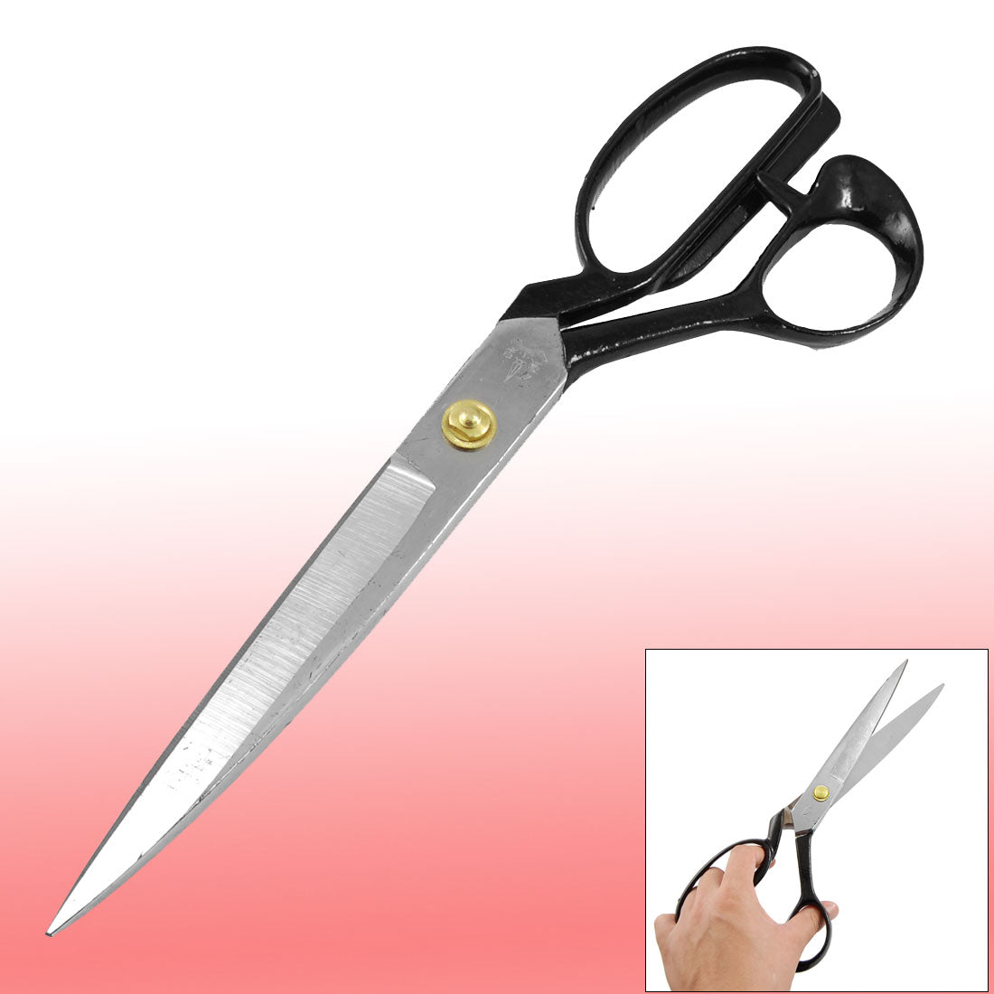 uxcell Uxcell Metal Handle Tailor Stainless Steel Sewing Shears Scissors Black