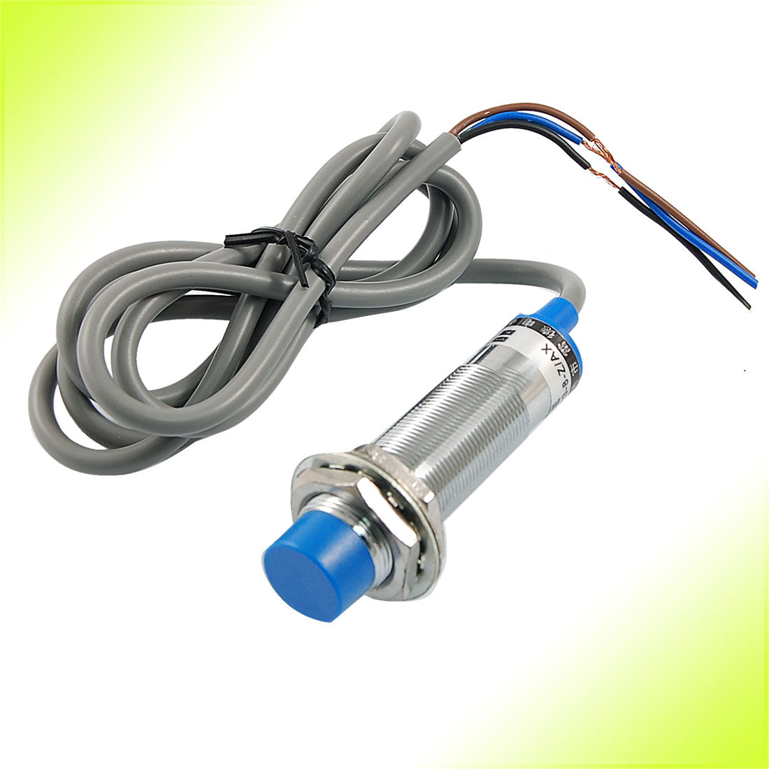 uxcell Uxcell LJ18A3-8-Z/AX 3 Wires DC 6-36V 300mA NPN NC 8mm Tubular Inductive Proximity Sensor Switch with Grey Wire