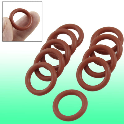 Harfington 19mm x 3mm Silicone O Ring Oil Sealing Washers Grommets Red 10 Pcs