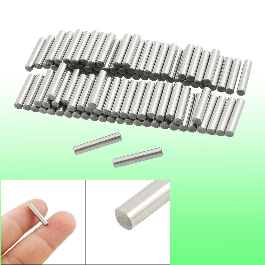 uxcell Uxcell 100 Pcs Stainless Steel 3mm x 15.8mm Dowel Pins Fasten Elements