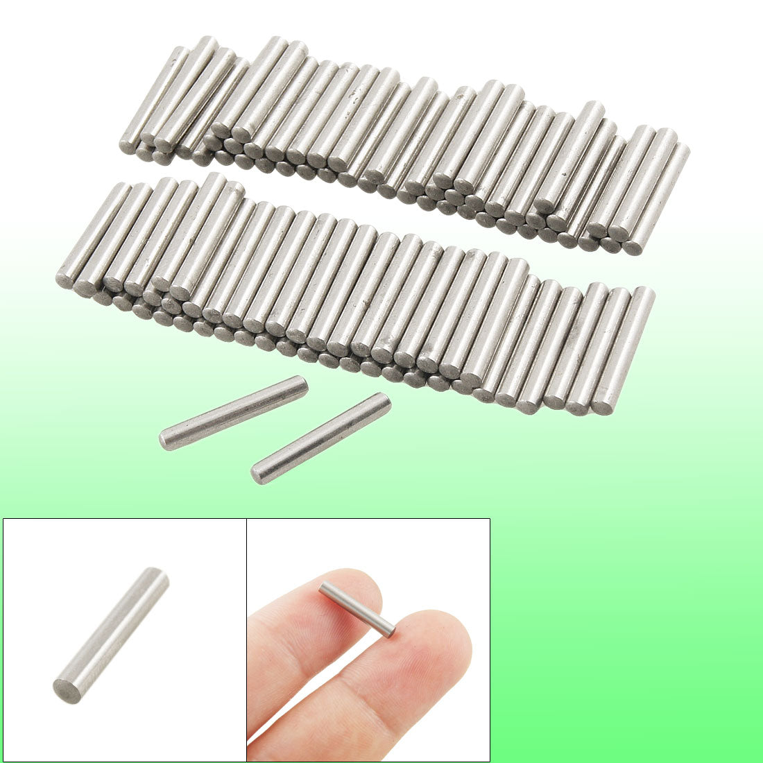 uxcell Uxcell 100 Pcs Stainless Steel 2.6mm x 15.8mm Dowel Pins Fasten Elements