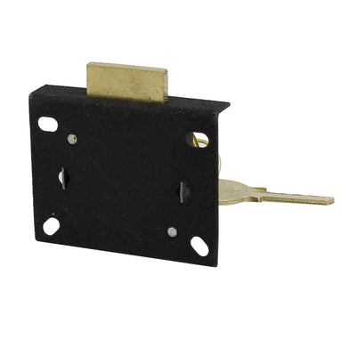 Harfington Uxcell Mailbox Cabinet Safeguard 2.1cm Cylinder Drawer Key Lock Black Gold Tone
