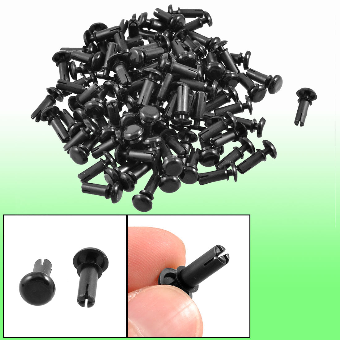 Uxcell 100 x Disassemble Nylon Push Rivets Fasteners for 7.5-8.5mm ...