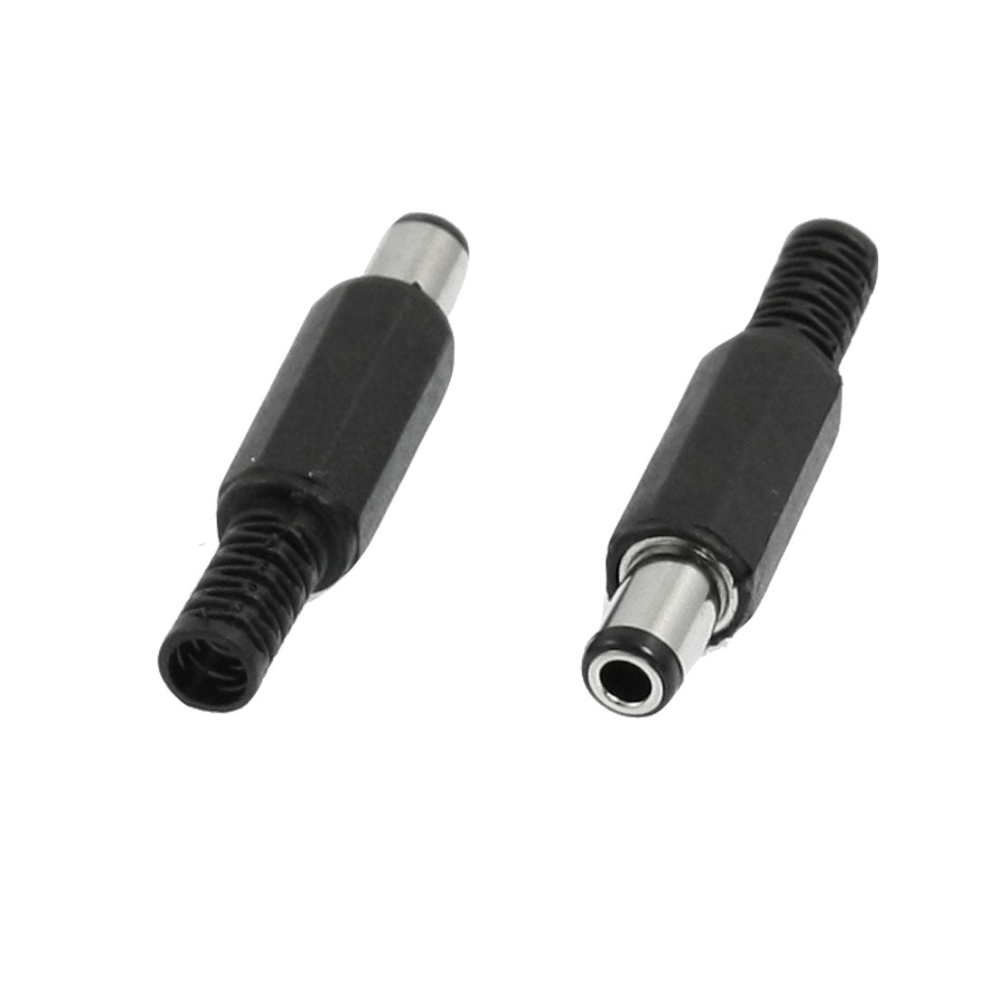 uxcell Uxcell 2 Pcs Black Plastic Cover 3x6.2mm Male DC Power Jack Connector