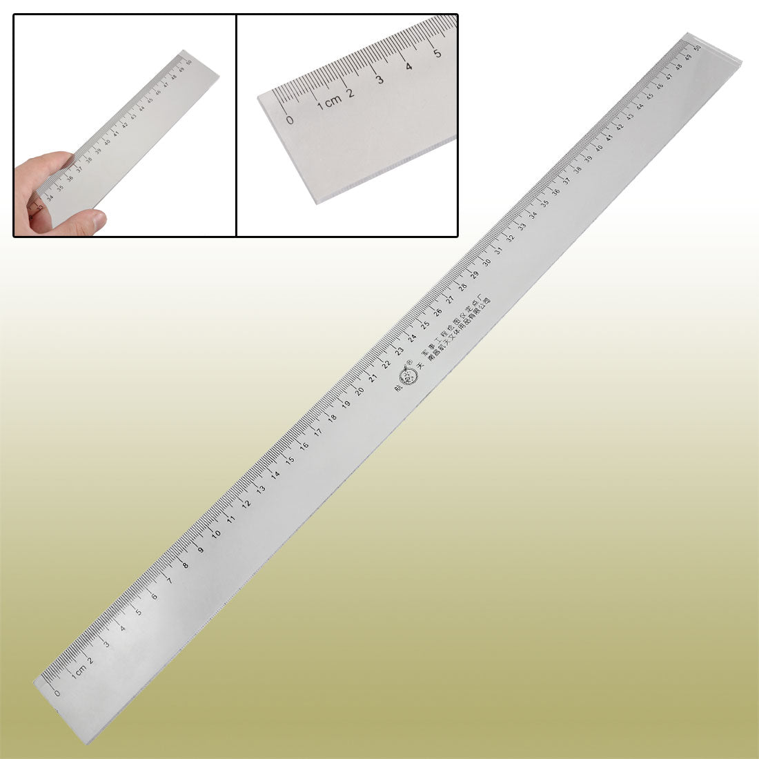 uxcell Uxcell 50cm Clear Plastic Measuring Long Straight Centimeter Ruler