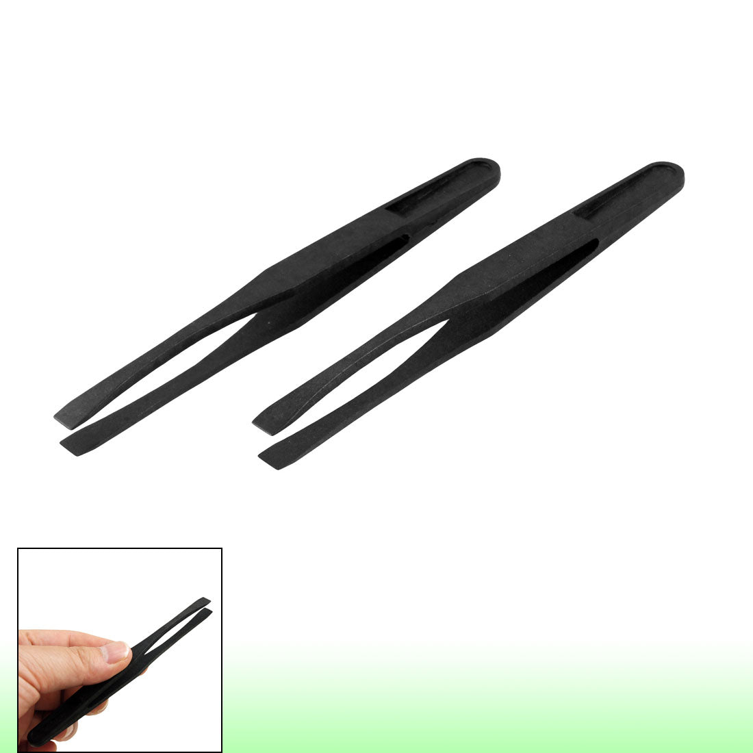 uxcell Uxcell 2 Pcs 93308 Anti Static Tweezers Electronic Repair Tool Black