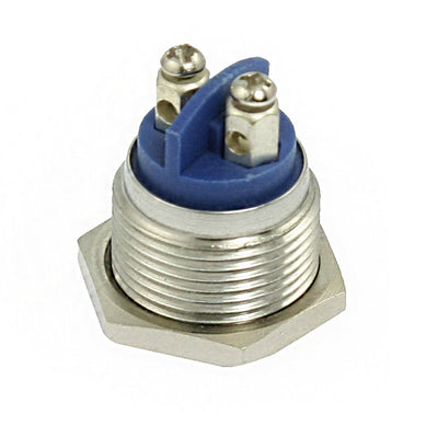 Harfington Uxcell 16mm High Round High Round Momentary Metal Push Button Switch