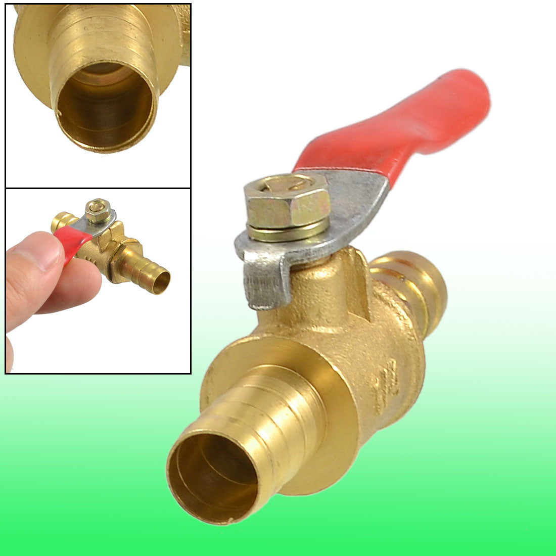 uxcell Uxcell Repairing Part 1/4" Hoses Metal Rotating Lever Handle Ball Valve