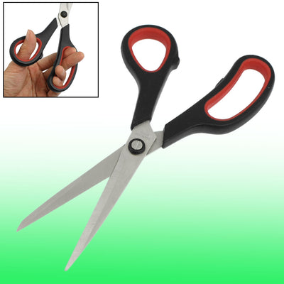uxcell Uxcell Black Red Plastic Handle Stainless Steel Blade Scissors Shears