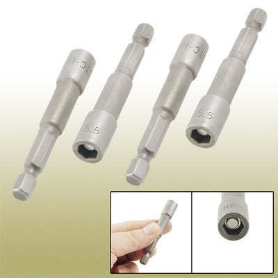 Harfington Uxcell Magnetic Nut Setters Driver/Hardware, 6.5mm Hex Socket, 65mm, 4-Piece