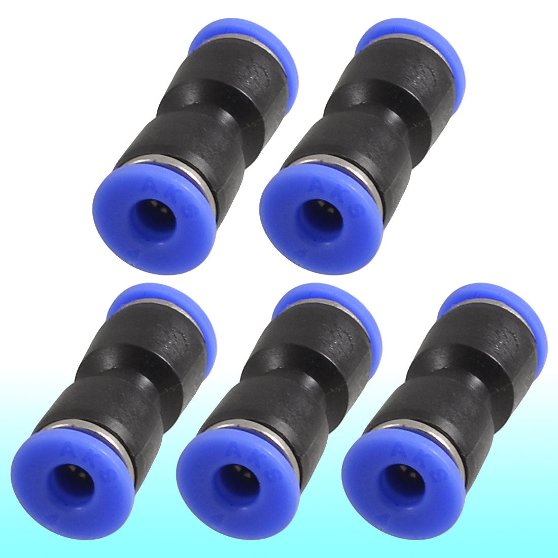 uxcell Uxcell 5x Air Piping 4mm to 4mm Straight One Touch Fittings Quick Connectors