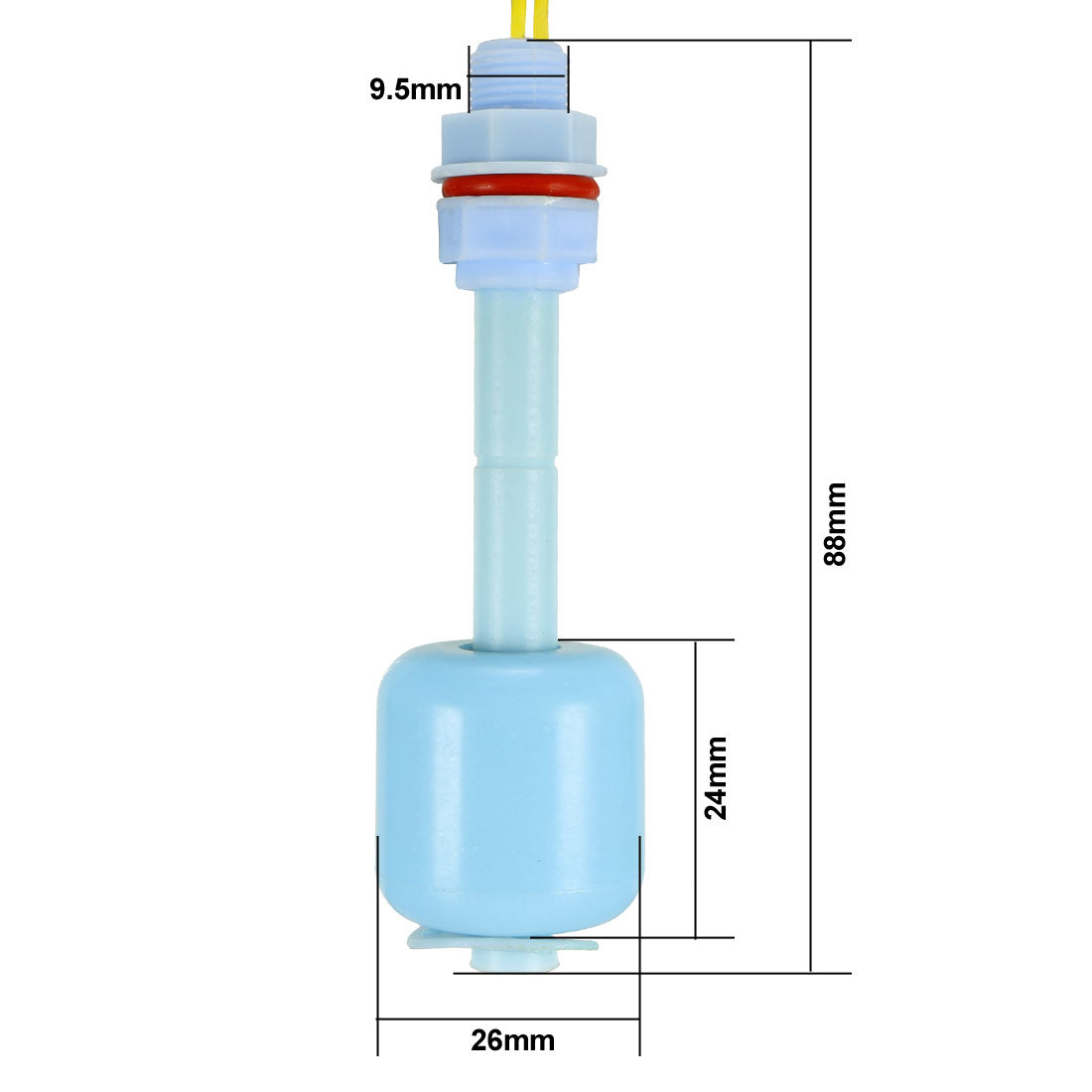 uxcell Uxcell Fish Tank Liquid Water Level Sensor Plastic PP Vertical Float Switch Blue