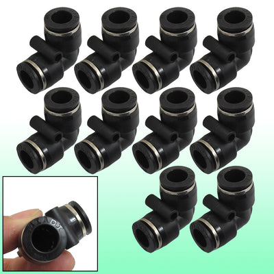 Harfington Uxcell 10 Pcs Air Pneumatic 10mm to 10mm L Shaped Push in Elbow Connector Fittings