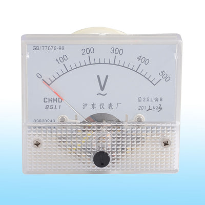 uxcell Uxcell Screw Mounted Plastic Shell AC 0-500V Analog Pointer Voltmeter Panel