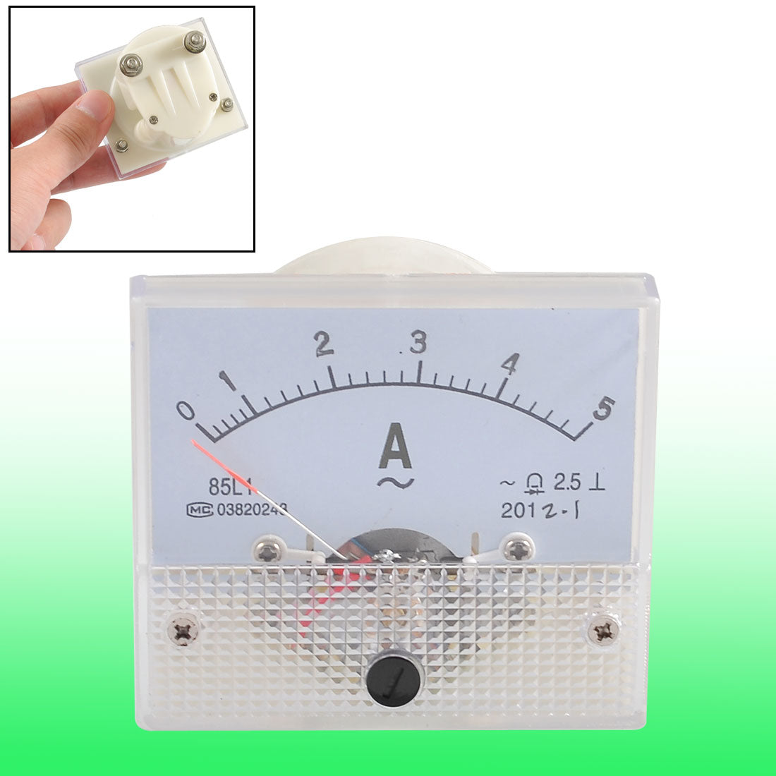 uxcell Uxcell Class 2.5 Accuracy Analog AC 0-5A Scale Range Ammeter Meter Panel