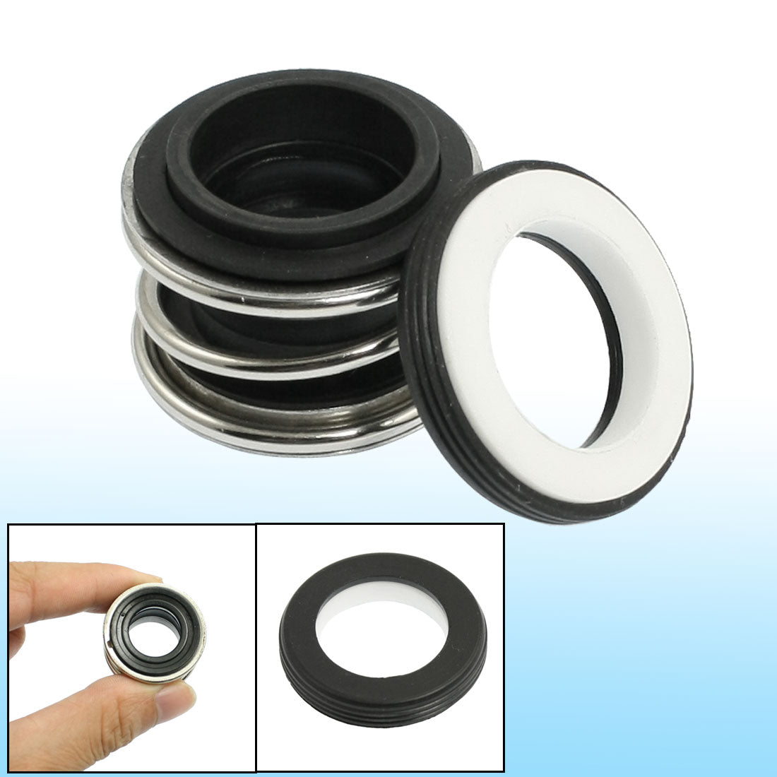 uxcell Uxcell Rubber Bellows Ceramic Rotary Ring 16mm Pump Mechanical Seal