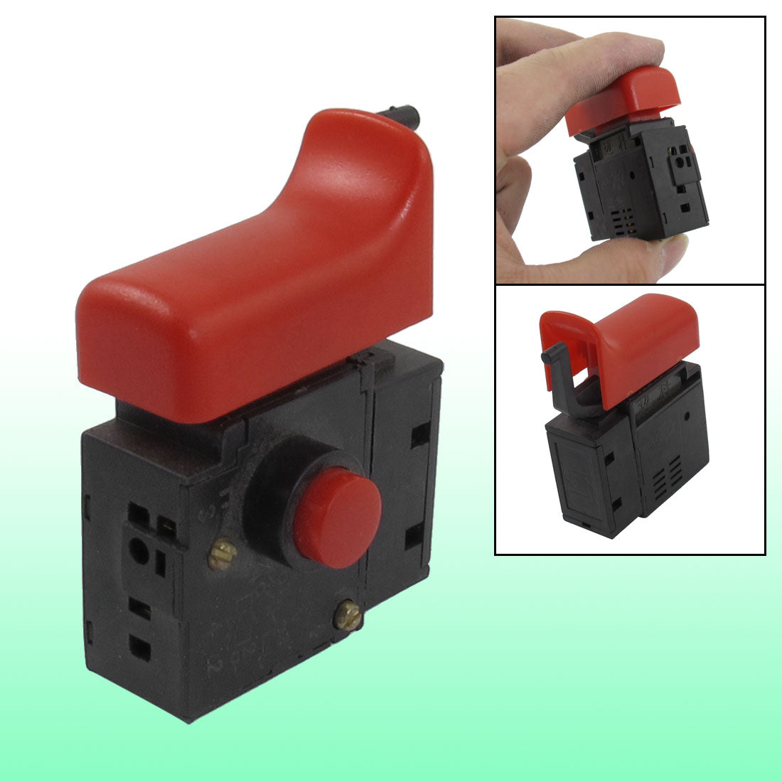 Uxcell AC 250V 6A Lock On Red Case Trigger Switch for 10RE Electric ...