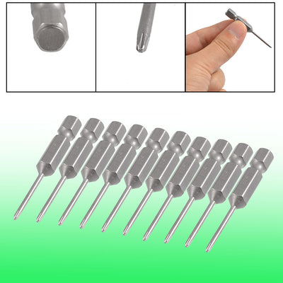 uxcell Uxcell 10 Pcs 1/4" Hex 50mm Length 1.6mm Phillips PH00 Magnetic Screwdriver Bits