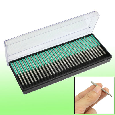 Harfington Uxcell 30 Pcs 2.5mm Cylindrical Nose Grinding Diamond Mounted Point