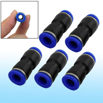 Harfington Uxcell 5 Pcs Air Pneumatic 8mm to 8mm Straight Push in Connectors Quick Fittings