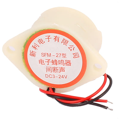 Harfington Uxcell DC3-24V Industrial Discontinuous Sound Electronic Alarm Buzzer 85dB White