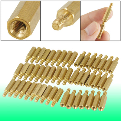 Harfington Uxcell 25mm Body Length 20 Pcs Screw PCB Stand-off Spacer Hex M3 Male x M3 Female