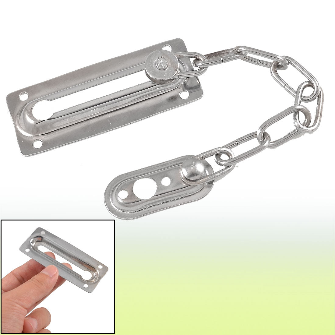 uxcell Uxcell Silver Tone Metal Security Protective Door Lock Chain Guard Fastener