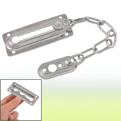 Harfington Uxcell Silver Tone Metal Security Protective Door Lock Chain Guard Fastener