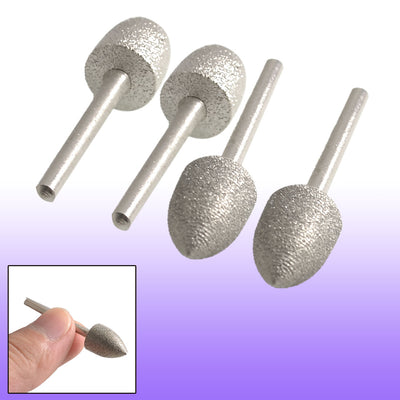 Harfington Uxcell 4pcs 10mm Taper Tip Grinding Bits Polisher Diamond Mounted Points