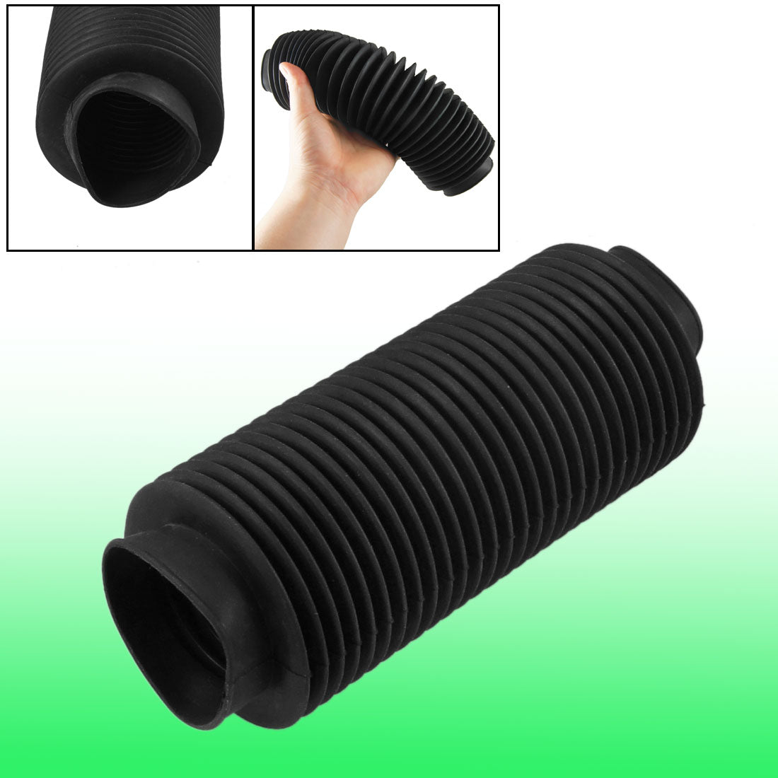 uxcell Uxcell Machinery Rubber 50mm Hole Dia Flexible Corrugated Moulded Bellow