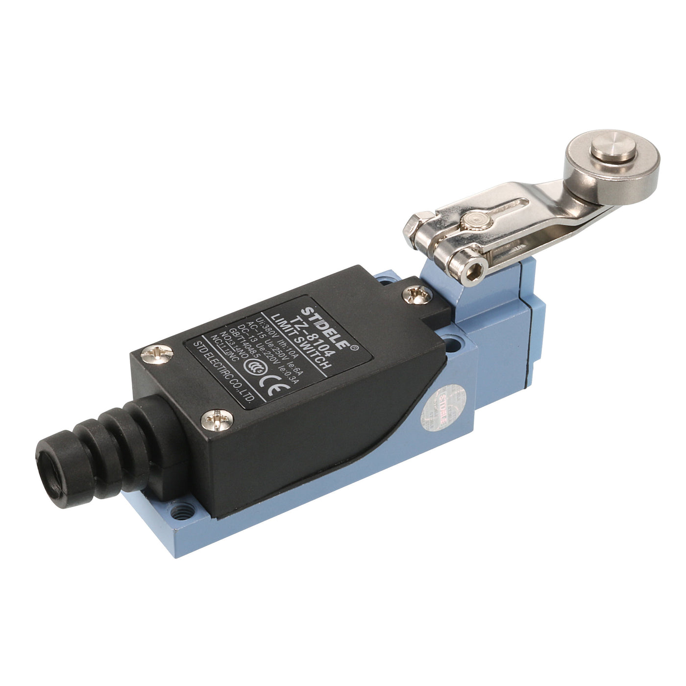 uxcell Uxcell TZ-8104 DC 220V 10A Rotary Roller Lever Actuator Enclosed Mini Limit Switch