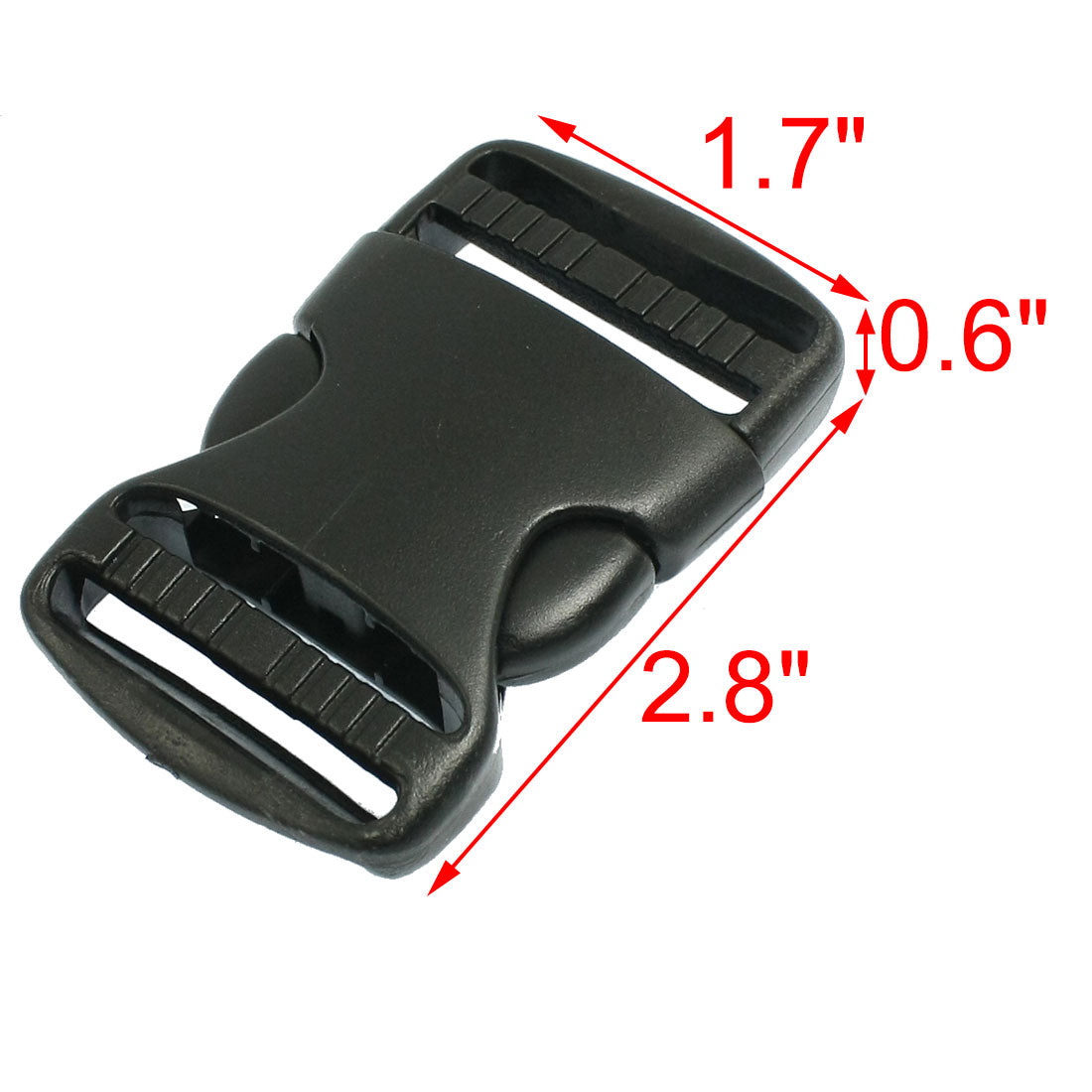 uxcell Uxcell 3.5cm Replacement Belt Connecting Black Plastic Quick Release Buckle