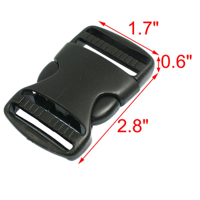 Harfington Uxcell 3.5cm Replacement Belt Connecting Black Plastic Quick Release Buckle
