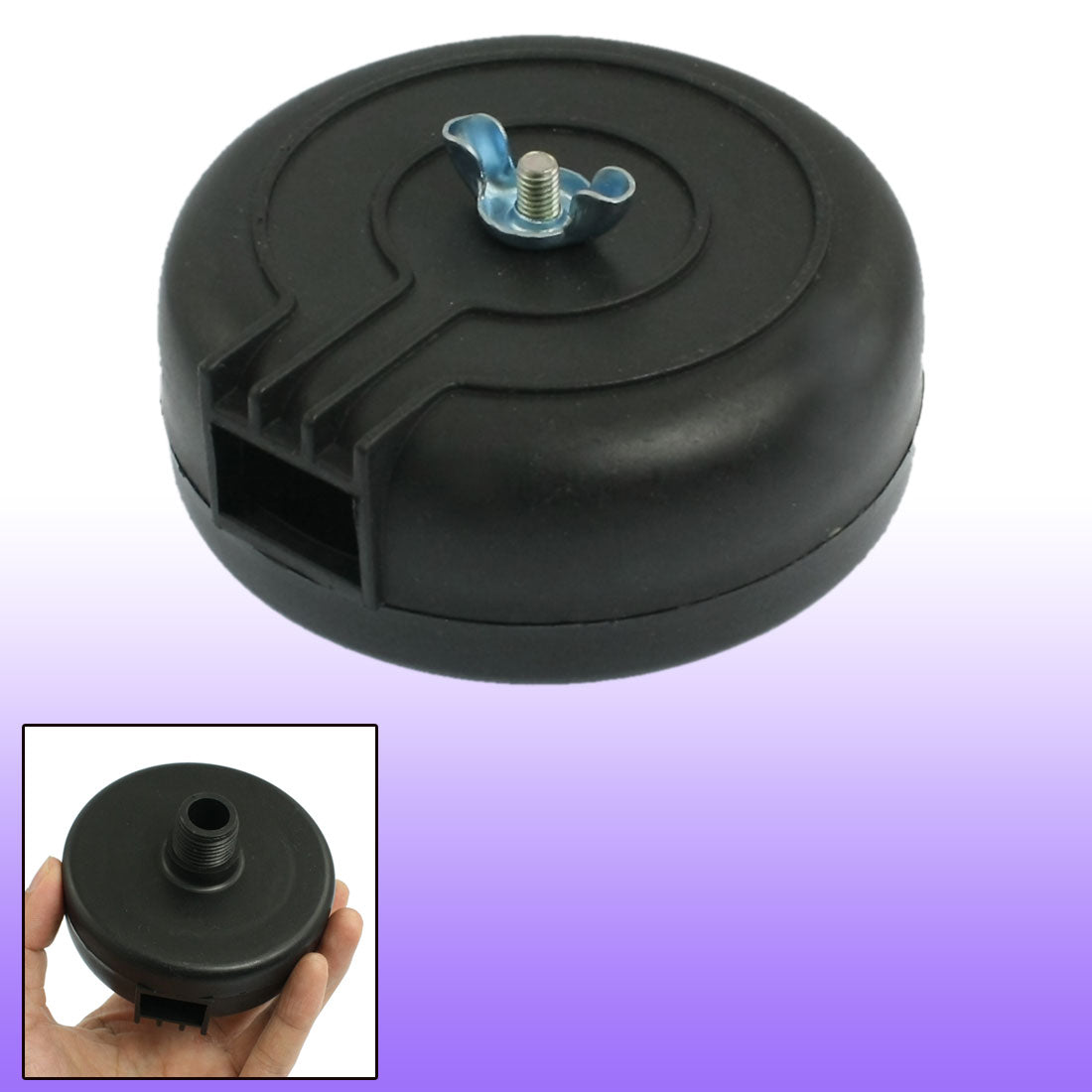 Harfington Black Housing 1/2BSP Male Thread Filter Silencer for Air Compressor