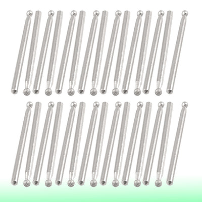 Harfington Uxcell 30 Pcs 3mm Shank 3mm Dia Round Ball Point Grinding Diamond Mounted Bits w Case